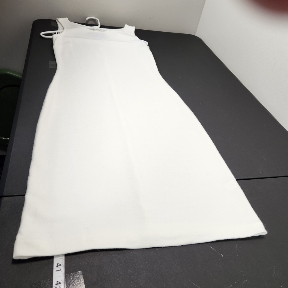 St. John Womens Cream White Sleeveless Knit Sheath Dress Size 6 NWT Made in USA - Picture 5 of 13